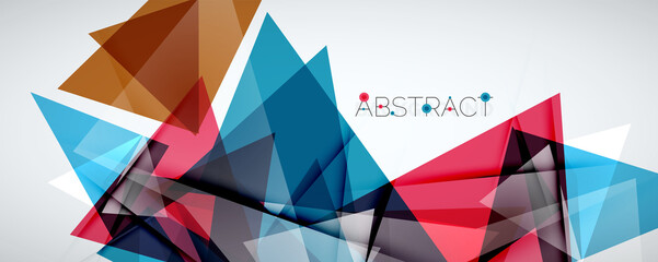 Geometric abstract background. Color triangle shapes. Vector illustration for covers, banners, flyers and posters and other designs
