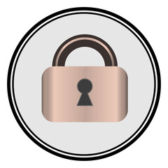 Lock icon.  Secret.  Security Control.  Vector illustration