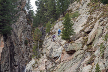 Kletterer im Holderli-Seppl-Klettersteig, Kaunertal, &Ouml;sterreich