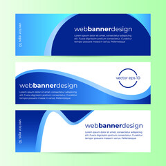 Corporate Banner Design Template with Trendy Gradient in Vector Eps 10
