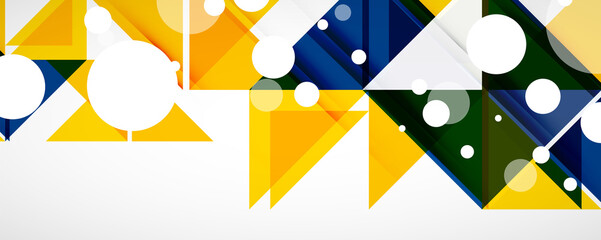 Set of vector triangle geometric backgrounds. Vector illustration for covers, banners, flyers and posters and other designs