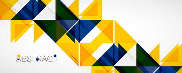 Set of vector triangle geometric backgrounds. Vector illustration for covers, banners, flyers and posters and other designs