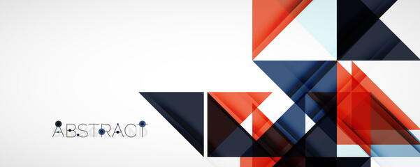 Set of vector triangle geometric backgrounds. Vector illustration for covers, banners, flyers and posters and other designs