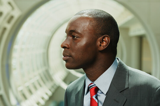 Serious Black businessman