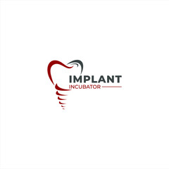Dental Clinic Logo Vector, take tooth implant false tooth
