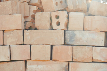 a pile of bricks