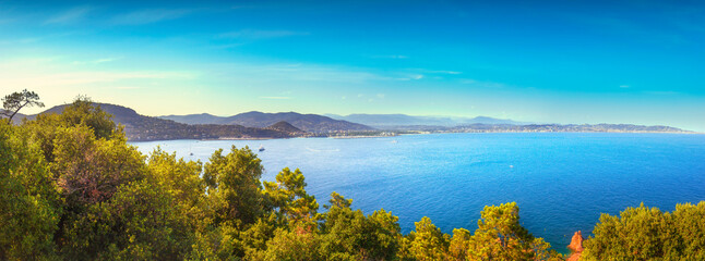 Cannes La Napoule bay view. French Riviera, Azure Coast, Provence © stevanzz