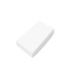 Realistic blank cardboard packaging box mock up. Vector isolated illustration on white background.