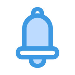 Notification icon icon vector illustration in blue style for any projects