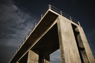 old bridge over the river
