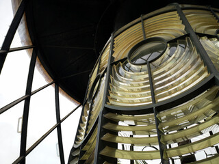 Fresnel glass lens in a lighthouse - UK