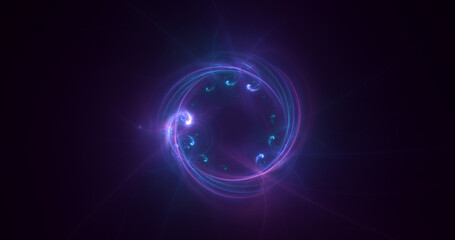 3D rendering abstract round light background