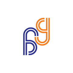 number 69 logo, bg letter logo design vector