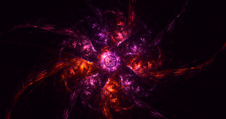 3D rendering abstract mandala fractal background