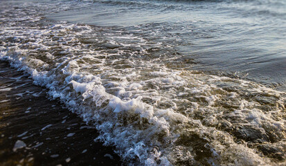closeup of the sea surf