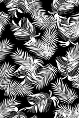 Palm leaf texture design seamless pattern