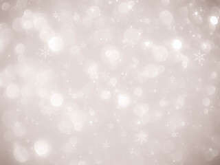 christmas background white snow.White and Silver lights on bokeh abstract background.