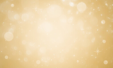 Golden background with soft bokeh lights.