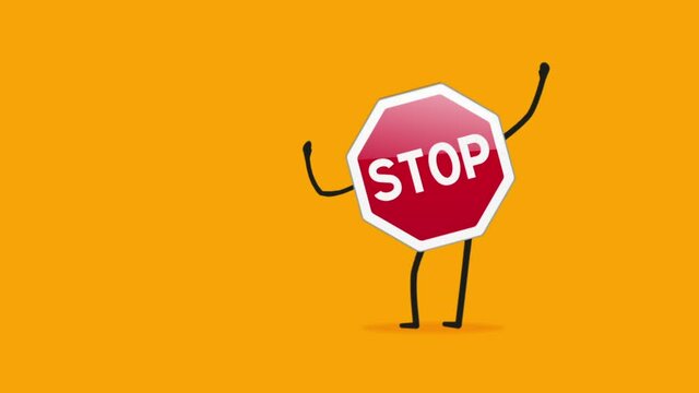sign stop animation