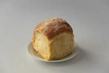 Traditional Soviet square bun from cooking next to the house. Sverdlovskaya bun.