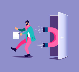 Magnet and happy customers