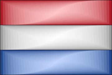 Netherlands Gradient Flag - Illustration, 
Three dimensional flag of Netherlands