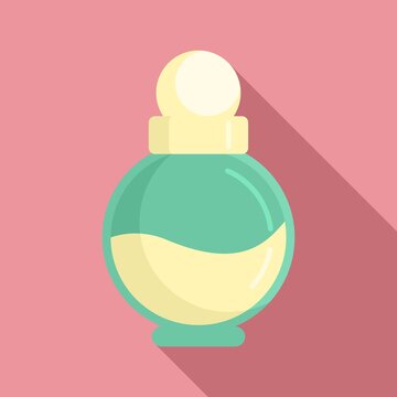 Duty Free Woman Perfume Icon. Flat Illustration Of Duty Free Woman Perfume Vector Icon For Web Design