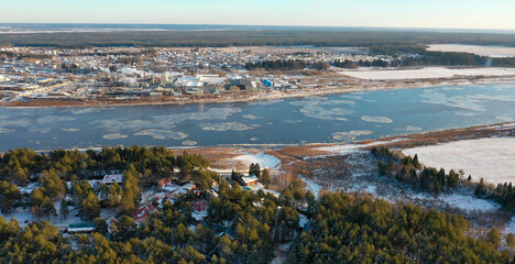 winter panorama of the historical center of Veliky Ustyug