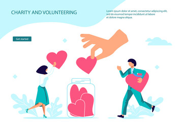Charity benevolence and volunteering webpage