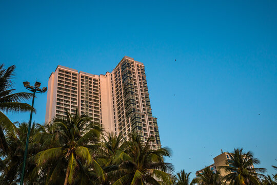Sunrise on Nha Trang beach in Vietnam