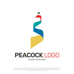 Peacock bird logo design