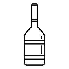 Duty free alcohol icon. Outline duty free alcohol vector icon for web design isolated on white background