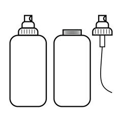 Dispenser bottle mockup isolated on white