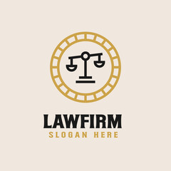 Fototapeta premium Law Firm Logo Design Template