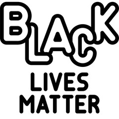 Black lives matter icon, Protest related vector