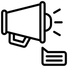 Megaphone icon, Protest related vector