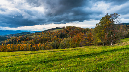 Fototapeta na wymiar Beautiful landscape of the Czech Republic area of the Sumava National Park.