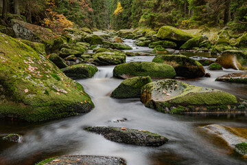 Obraz premium Beautiful landscape of the Czech Republic area of the Sumava National Park.