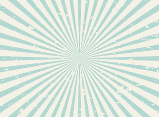Sunlight retro faded grunge background. Faded blue and beige color burst background.