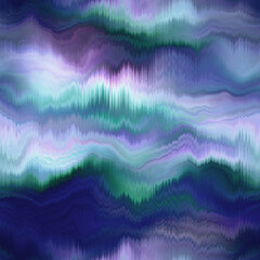 Seamless abstract wave pattern. Vivid degrade blur ombre radiant surreal blurry saturated digital wavy ocean water seamless repeat raster jpg swatch. Soft gentle subtle fuzzy soft out of focus blobs.