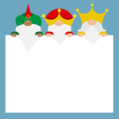 Letter to the three wise men. Blank space for text