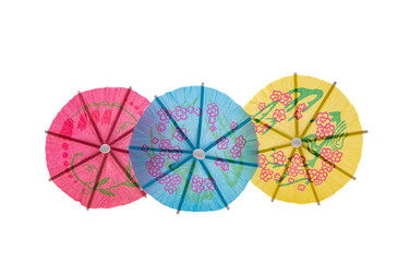 Obraz premium cocktail umbrellas isolated