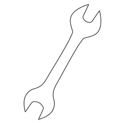 adjustable wrench vector icon