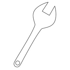 adjustable wrench vector icon