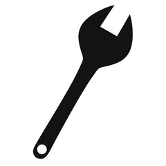 adjustable wrench vector icon