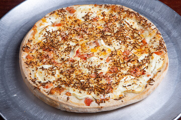 Big tasty appetizing pizza 4 cheese