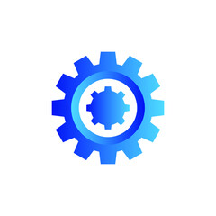Gear technology vector logo, icon template. This logo is suitable for factory, technology, website, digital, wheel.