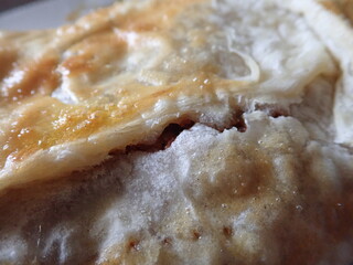 preparation of a homemade apple strudel