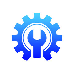 Gear technology vector logo, icon template. This logo is suitable for factory, technology, website, digital, wheel.