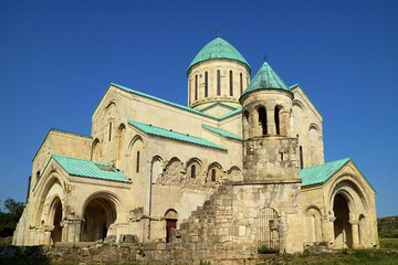 Fototapeta na wymiar The Bagrati Cathedral or the Cathedral of the Dormition, Located on the Ukimerioni Hill in Kutaisi City, Imereti Region, Georgia